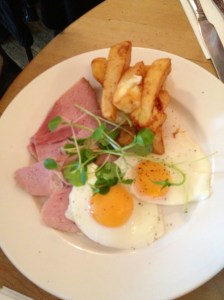 Cured Ham, Egg and Chips 