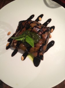 Baked Aubergine and Pesto 