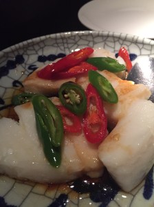 Steamed cod fillet
